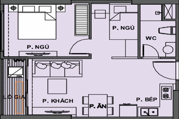 01 bedroom apartment for rent in Vinhomes Gallery. Base equipments