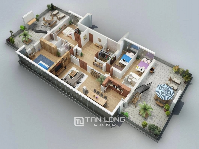 04 bedrooms apartment for rent in Vinhomes Gallery 1