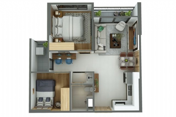 VINHOMES OCEAN PARK 2 BEDROOM APARTMENT FOR RENT